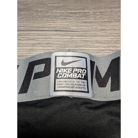 Nike Pro Combat Mens Dri-Fit 3/4 Length Black Compression Leggings Size 2XL - Picture 6 of 7